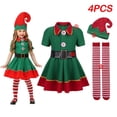thumbnail image 4 of Conjunto de vestido rojo de Navidad para niños, traje de Papá Noel, ropa de fiesta, Año Nuevo, 4 of 5
