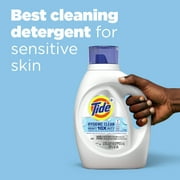 Tide Hygienic Clean Heavy Duty 10x Free Liquid Laundry Detergent, Unscented, 80 Loads, 115 oz, HE Compatible