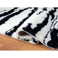 thumbnail image 5 of HR Luxurious Black and White Geometric Shag Rug - Soft High Pile, Non-Slip, Abstract Design, Modern Home Decor Carpet for Bedroom, Living Room, 5 of 6
