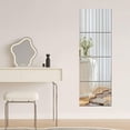 thumbnail image 2 of 4pcs Full Length Wall Mirrors, Floor Mirrors for Walls Acrylic Plexiglass Body Mirror Wall-Mounted Frameless Wardrobe Door Large Long Mirror Home Workout Gym Mirror Dorm Tile Self Adhesive, 2 of 5