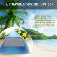 thumbnail image 3 of Beach Tent 2-3 Person Beach Tent Pop Up Sun Shelter Tent Big Lightweight & Easy Setup Beach Tent Fishing Beach Shelter Blue, 3 of 11