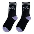 thumbnail image 2 of harmtty Winter socks 1 Pair Mid-calf Socks Korean Heart Embroidery Kawaii Hip Hop Color Matching Anti-slip Soft No Odor Sweat Absorption Lady Four Seasons Sports Socks Black, 2 of 8