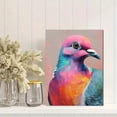 thumbnail image 2 of Colorful Pigeon Canvas Painting Dining Room Wall Art, 2 of 8