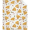 thumbnail image 2 of Cute Cartoon Pizza Blanket Funny Food Lightweight Throw Blanket for Women Men Soft Cozy Fleece Bed Couch Living Room Blanket for Kids Girls Boys\u2014All Season X-Small 40x30In ( Toddler ) PET, 2 of 6