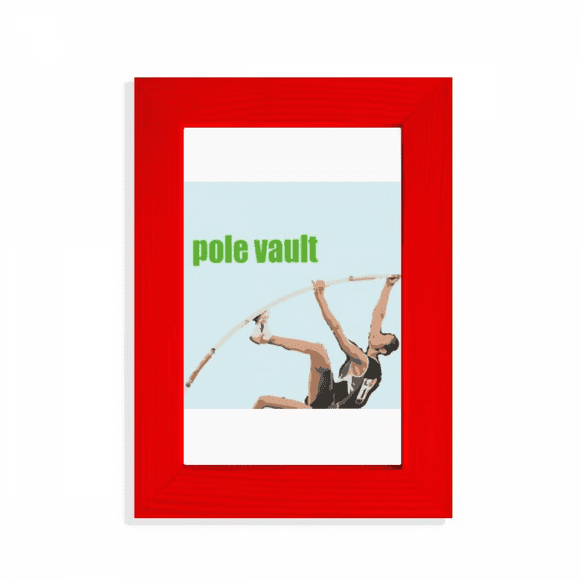 Pole Vault Field Events Art Deco Fashion Picture Display Art Red Photo Frame