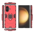 thumbnail image 5 of Heavy Duty Case For iPhone 16 Armor Phone Case with Metal Ring Hidden Kickstand, Military Grade Shockproof Rugged Protective Cover for For iPhone 16,Red, 5 of 7