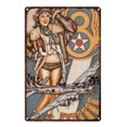 thumbnail image 1 of Cartel de hojalata de placa de Metal Retro para mujer Sexy, pintura de hierro Vintage, póster de pared, arte para el hogar Tmvgtek Para estrenar, 1 of 9