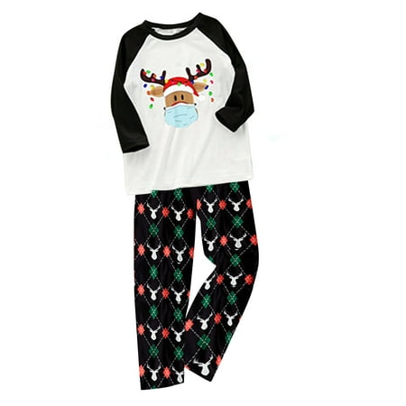 

Unbranded Kids Printed Child Matching Family Baby Christmas Top+Pants Set Pajamas Family Feeling Pajamas Boys Dinosaur