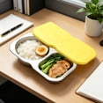 thumbnail image 4 of Leodye 1PCS Stainless Steel Bento Box with Silicone Leakproof Lid, Reusable Food Container, Meal Prep Lunch Box for office and Travel Carry - 5.51 x 3.34 x 1.37 in, 4 of 6