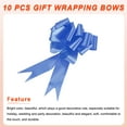 thumbnail image 4 of 10pcs 5 Inch Large Pull Bow Big Gift Wrapping Bows Ribbon Dark Blue for Wedding Car Christmas, 4 of 6