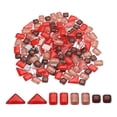 thumbnail image 1 of Azulejos de mosaico de cristal irregular de 200g en miniatura para manualidades, proyectos de arte, serie roja, 1 of 7