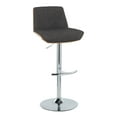 thumbnail image 4 of Corazza Adjustable Bar Stool, Chrome Bar Stools, Bar Chairs, Swivel Bar Stools, Bar Stools Set of 2, 4 of 6