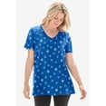 thumbnail image 6 of Woman Within Plus Size Perfect Printed Short-Sleeve V-Neck Tee, 6 of 6