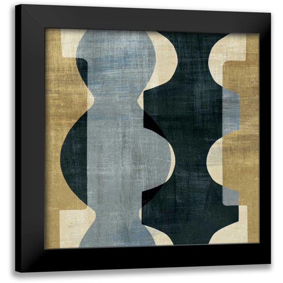 Wild Apple Portfolio 12x12 Black Modern Framed Museum Art Print Titled - Geometric Deco I
