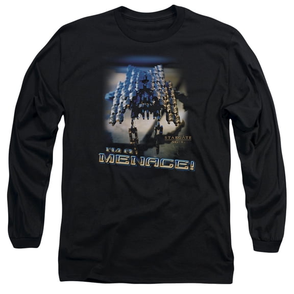 Sg1 Menace Long Sleeve Adult 18/1 T-Shirt Black
