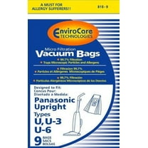 Package of 3 Replacement Compatible with Panasonic U/U3/U6 Micron Filtration Bag