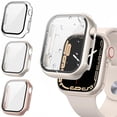 thumbnail image 2 of Protector de pantalla de cristal para Apple Watch, funda para Apple watch 8, 7, 6, SE, 5, 3, iWatch, 44mm, 45mm, 41mm, 40mm, 42mm, 38mm, 2 of 4