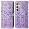 thumbnail image 1 of Funda Cartera FOXDOCK para Samsung Galaxy S24 Plus , Flip PU con Relieve de Gatos y Perros, Tarjetero y Soporte, 1 of 6