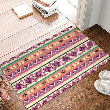 DouZhe Doormat Non-Slip Washable Floor Mat, Indoor Area Rug Vintage Southwestern Native Bohemian Pattern Carpet, 24x16 inches