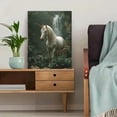 thumbnail image 5 of White Unicorn Waterfall Forest Canvas Print, Mystical Fantasy Nature Home Bedroom Wall Decor Art, 5 of 8