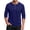 Blue, variant on Men's 3/4 Sleeve Henley Baseball Shirts Casual Stylish Raglan Sleeve Tops Slim Plain Workout Athletic Blouses Coffee M(M)