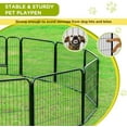 thumbnail image 2 of 2 Panel Dog Playpen 24 inch Height Portable Dog Pen for Dog Pet Puppy Heavy Duty Metal Exercise Barrier Dog Fence, 2 of 7