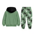 thumbnail image 5 of Boys Jogger Set Long Sleeve Dinosaur Print Hoodie and Sweatpants Set Warm Fall Winter Clothes Outfits for Boys Size 5-14 Years, 5 of 5