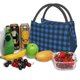 thumbnail image 3 of Fotbe Blue Black Plaid Bolsa Térmica Portátil con Estampado, Bolsa de Entrega de Alimentos Aislada, Bolsa Reutilizable de Gran Capacidad para Comidas y Supermercado, 3 of 6