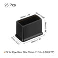 thumbnail image 2 of Uxcell 26Pack Square Chair Leg Caps, 30mm x 15mm OD Black Furniture Feet Pads Table Foot Cover Caps, 2 of 6