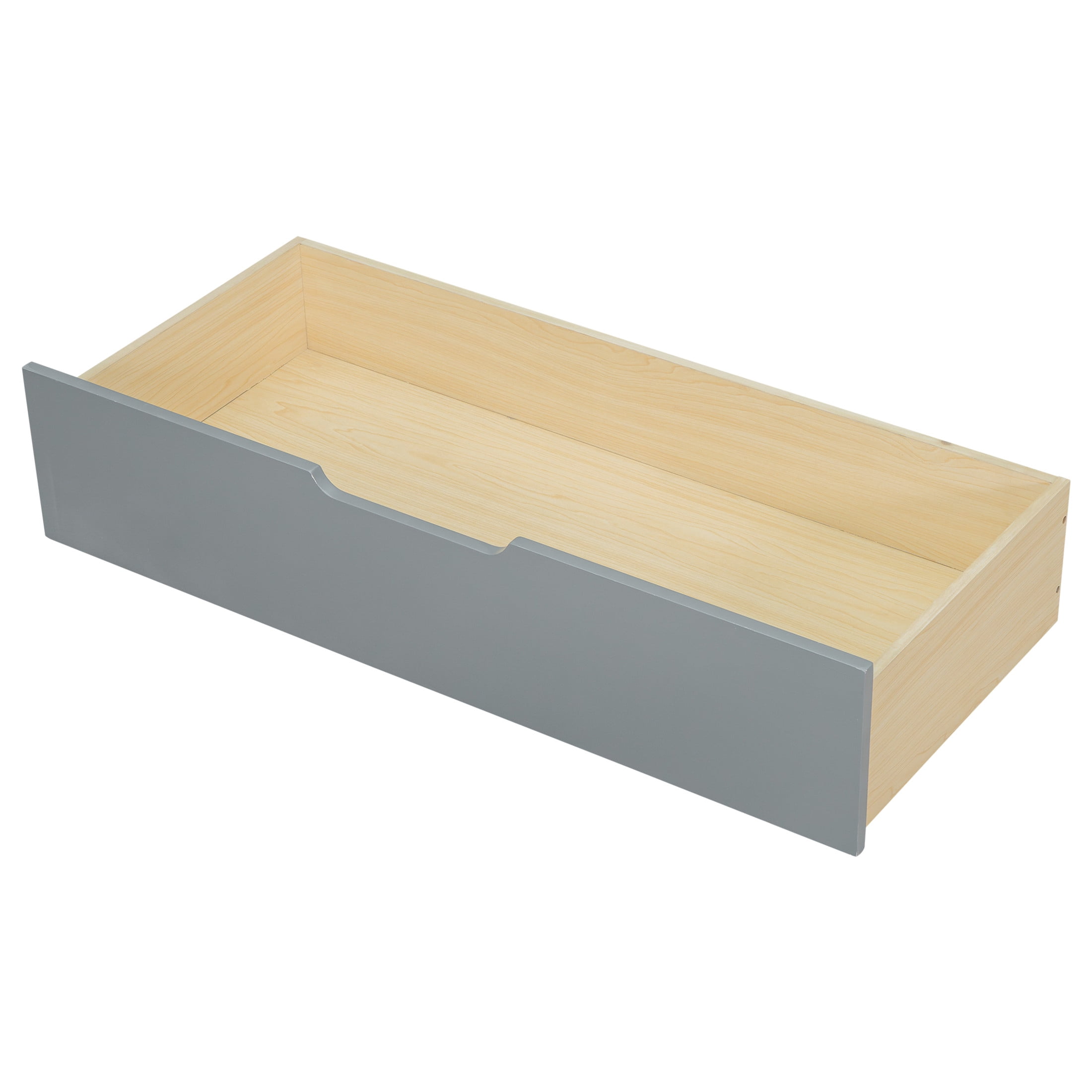 Noble House Udolf Twin Platform Bed with Upholstered Headboard, Storage Shelves and Drawers, Charging Station, Gray