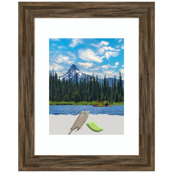 Regis Barnwood Mocha Narrow Wood Picture Frame, Photo Frame, Art Frame