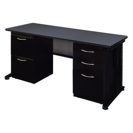 UPC: 0843532072820 | Regency 60 In. Double Ped Desk – Grey