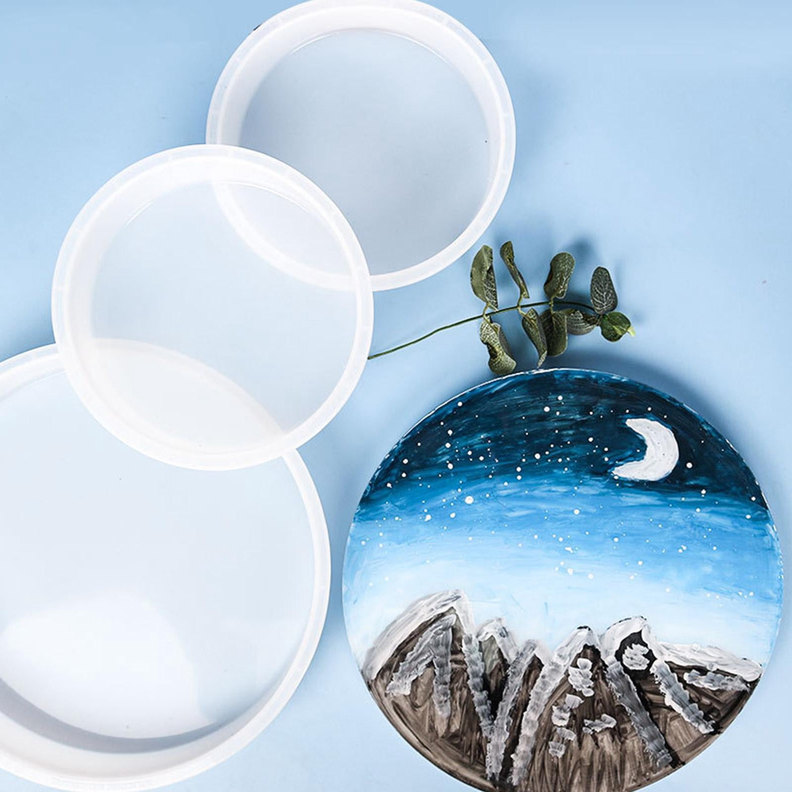 Osdhezcn Round Ocean Resin Mold Stool Mold Resin Table Mold Epoxy Resin Casting Mold