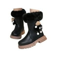 thumbnail image 6 of Mepaouo Girls Winter Dress Boots Waterproof Fleece Lined Walking Outdoor Shoe Mid Calf Boots(Black,28), 6 of 9