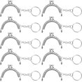 thumbnail image 1 of Marcos de metal retro WEIHJMXG para monederos en relieve semicircular 5 cm con llavero 10 piezas plateado, 1 of 5