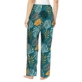 thumbnail image 3 of Goofa Tropical Leaves Printed Soft Pajama Pants for Women, Wide Leg Comfy Casual Lounge Yoga Pants-X-Large, 3 of 9
