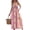 Pink, variant on Women's Printed Smocked Maxi Cami Dress Lightweight Sleeveless Boho Style Summer Everyday Wear 100% Polyester