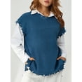 thumbnail image 2 of hirigin Women Men Knitting Tops, Round Neck Solid Color Casual Party Street Fall Spring Pullover, 2 of 9