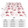 thumbnail image 3 of Fuzoiu Red Lips Print Ultra-Soft Micro Fleece Blanket,All Seasons Flannel Throw, Lightweight Blanket for Bed, Sofa, Couch, Movie Night, Camping, and Travel-40"x30", 3 of 7