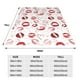 thumbnail image 3 of Balery Red Lips Manta de Felpa Suave y Acogedora – Cobija de Franela Aterciopelada para Cama, Lavable y Cálida para Sofá, Mascotas, Transpirable-80"x60", 3 of 7