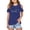 Blue, variant on Toddler Girls Short Sleeve T Shirts off Shoulder Crewneck Letter Printed Basic Tops Size 4-5T ,Black