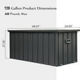 thumbnail image 2 of YIYADO 120 Gallon Outdoor Deck Box with Lockable Lid, Large Patio Storage Bin for Cushions, Throw Pillows, Garden Tools, Portable with Side Handles, Dark Gray, 2 of 7