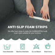 Sanmadrola Sectional Couch Covers Waterproof L Shape Sofa Cover Reversible Slipcover Chaise Lounge Cover Furniture Protector Cover for Pets Dog Cat Kids, Gray, X-Large