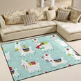 thumbnail image 2 of SKYSONIC Christmas Llama Pattern Lightweight Carpet Mats Area Soft Rugs Floor Mat Rug Home Decoration for Kids Room Living Room 63 x 48 inches, 2 of 6