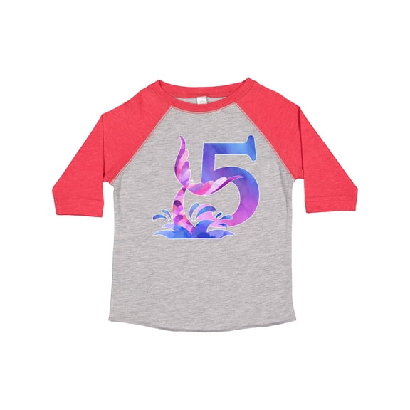 Inktastic 5th Birthday Mermaid Tail Boys or Girls Toddler T-Shirt