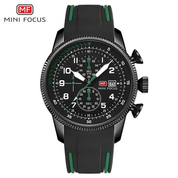 MINIFOCUS Top Brand Luxury Men Quartz Watch Fashion Business Waterproof Multifunction Man Clock Silicone Strap Sport Chronograph
