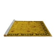 thumbnail image 2 of Ahgly Company Machine Washable Indoor Square Oriental Yellow Industrial Area Rugs, 7' Square, 2 of 4