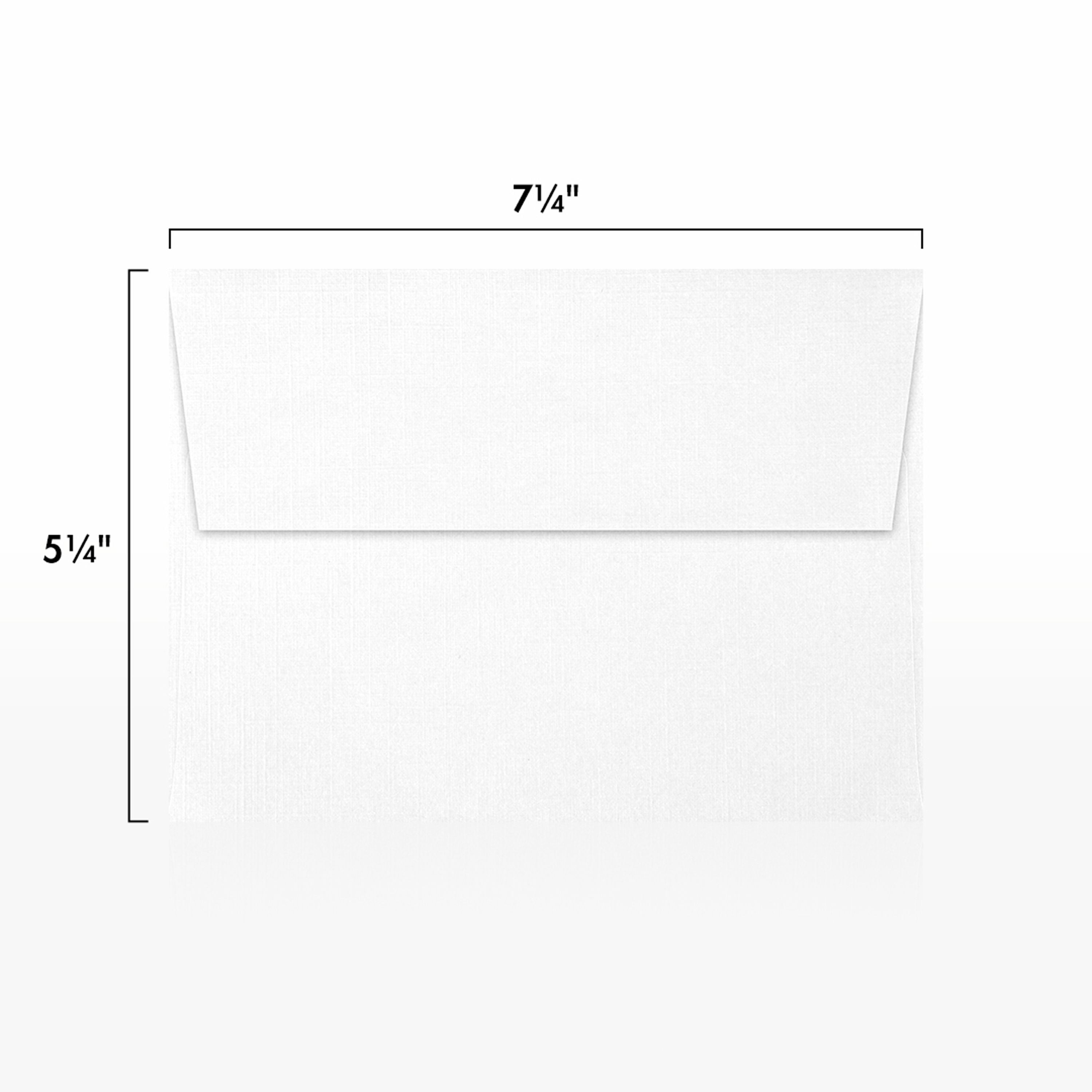 LUXPaper A7 Invitation Envelopes, 5 1/4 x 7 1/4, White Linen, 500/Pack