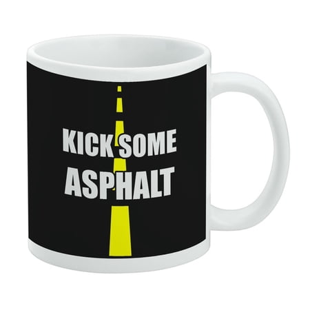 Kick Some Asphalt Running Runners White Mug