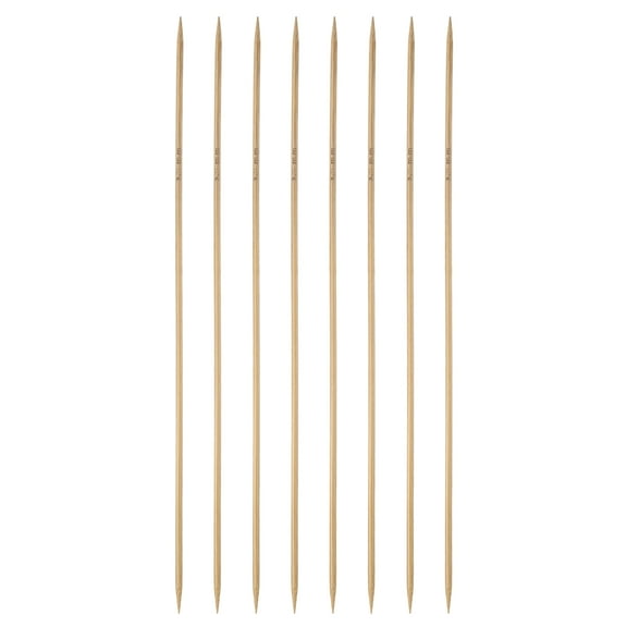 Uxcell 8Pcs Bamboo Knitting Needles Double Pointed Size US 2.5(3mm) Carbonized 10 inch(25cm) Straight for Handmade Creative DIY